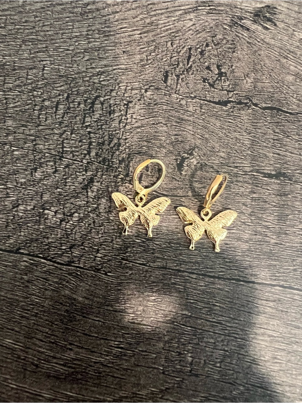 Gold Butterfly Charm Earrings - Women Jewelry